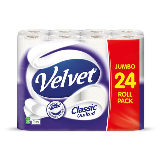 Classic Quilted Toilet Rolls – 24 Pack | Soft, Strong & 3-Ply